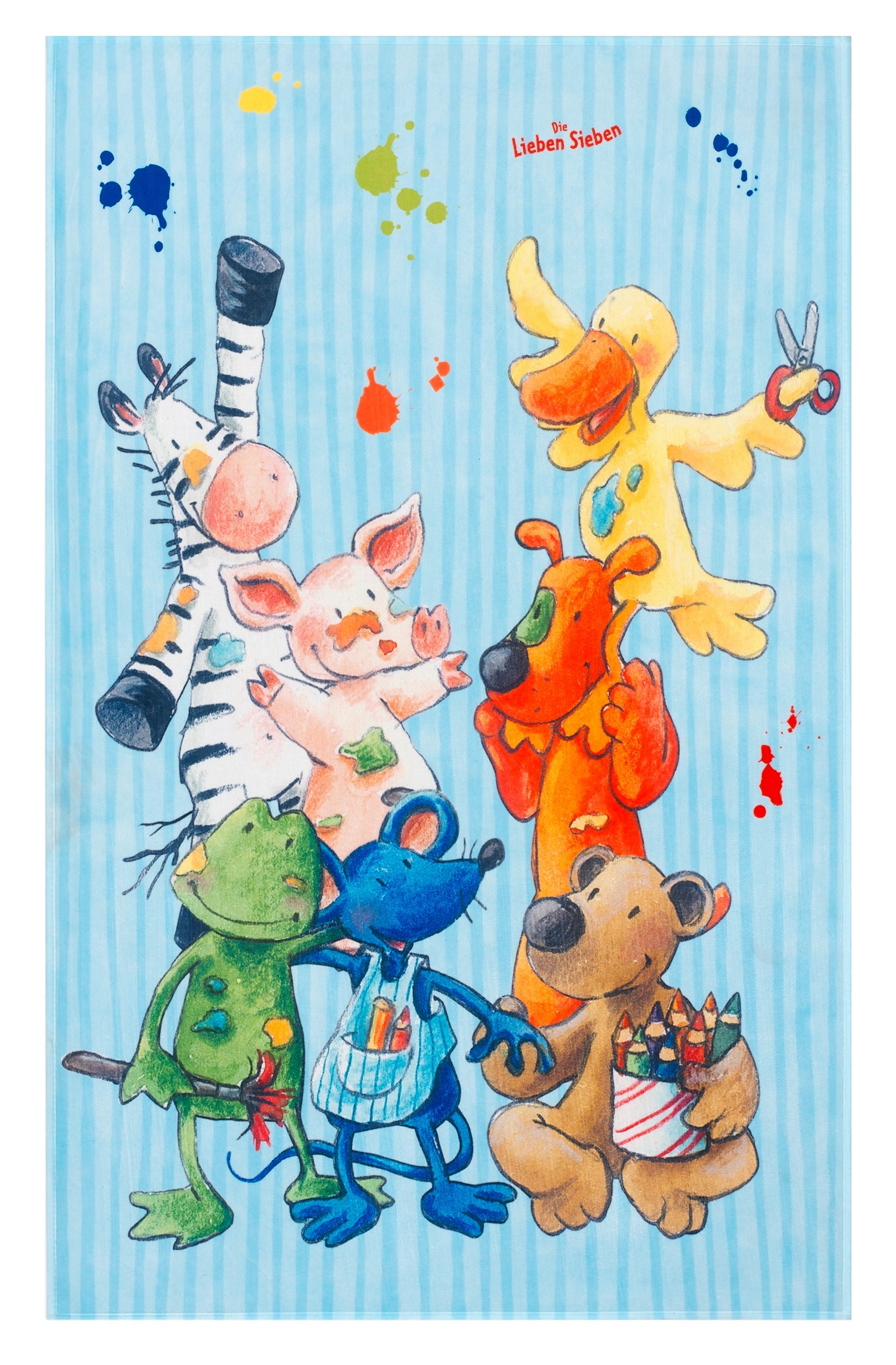 Kinderteppich Tiere Multicolor Die Lieben Sieben 80x150 Cm