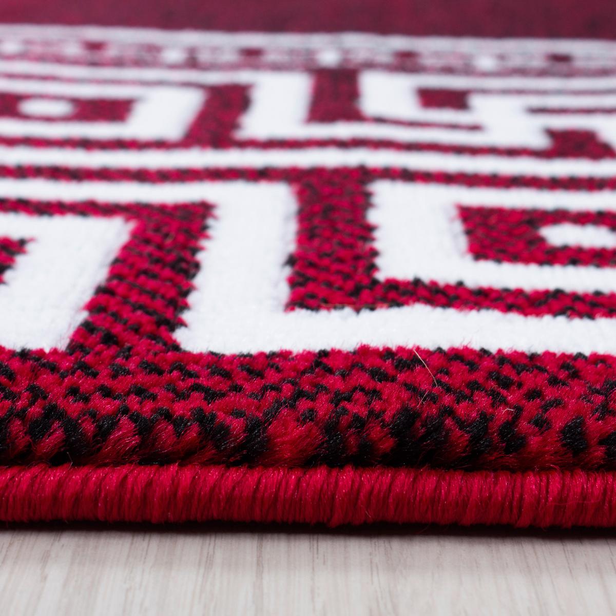 Webteppich Rot/Weiß Naturfaser Parma 160x230 cm - Rot, KONVENTIONELL, Textil (160/230cm)