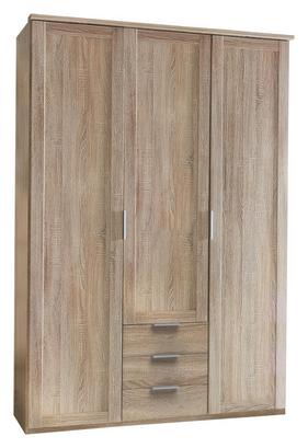 Dreitüriger Kleiderschrank in Eiche Dekor Dreitüriger Kleiderschrank in Eiche Dekor