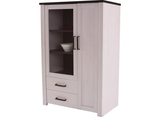 Vitrína Provence - bílá/čiré, Romantický / Rustikální, kompozitní dřevo (103,5/142,2/42cm) - James Wood Vitrína Provence - bílá/čiré, Romantický / Rustikální, kompozitní dřevo (103,5/142,2/42cm) - James Wood