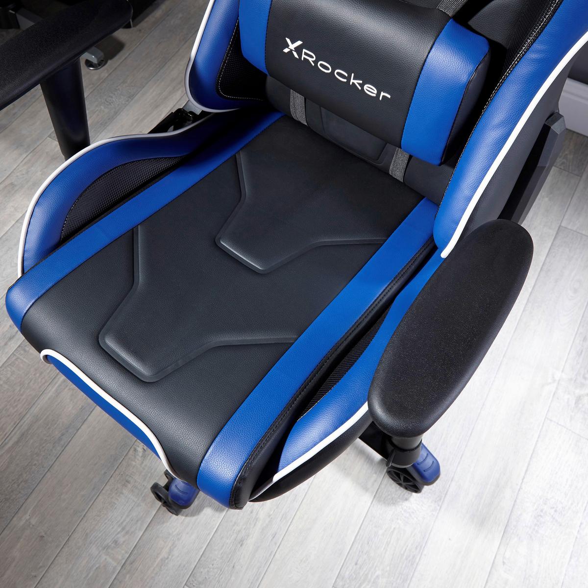 Gamingstuhl Agility Esports - Blau/Schwarz, MODERN, Kunststoff/Textil (59,9/122/66cm) - X Rocker