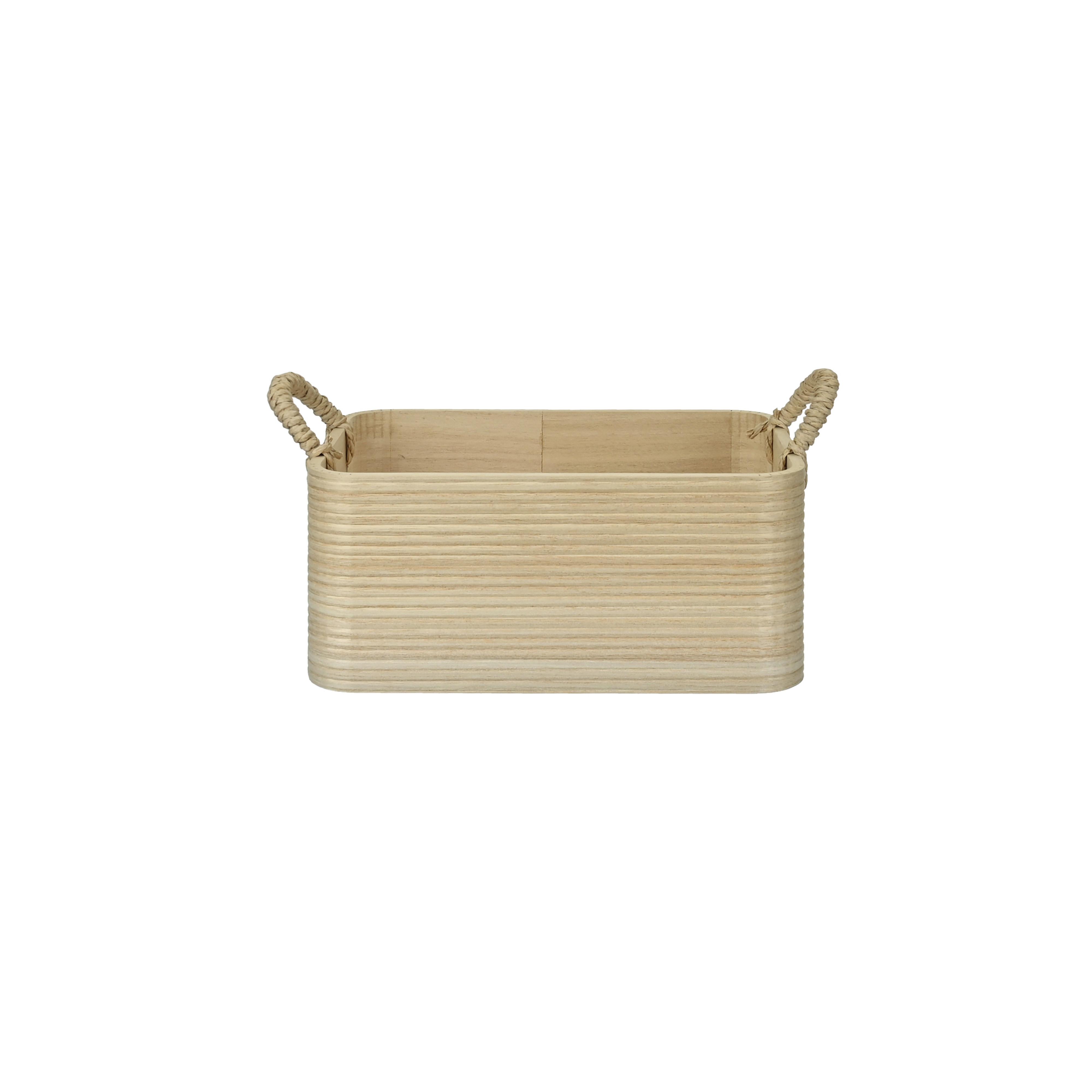 Aufbewahrungsbox Paula - Naturfarben, Basics, Holz/Papier (23/16,5/10,5cm) - Luca Bessoni