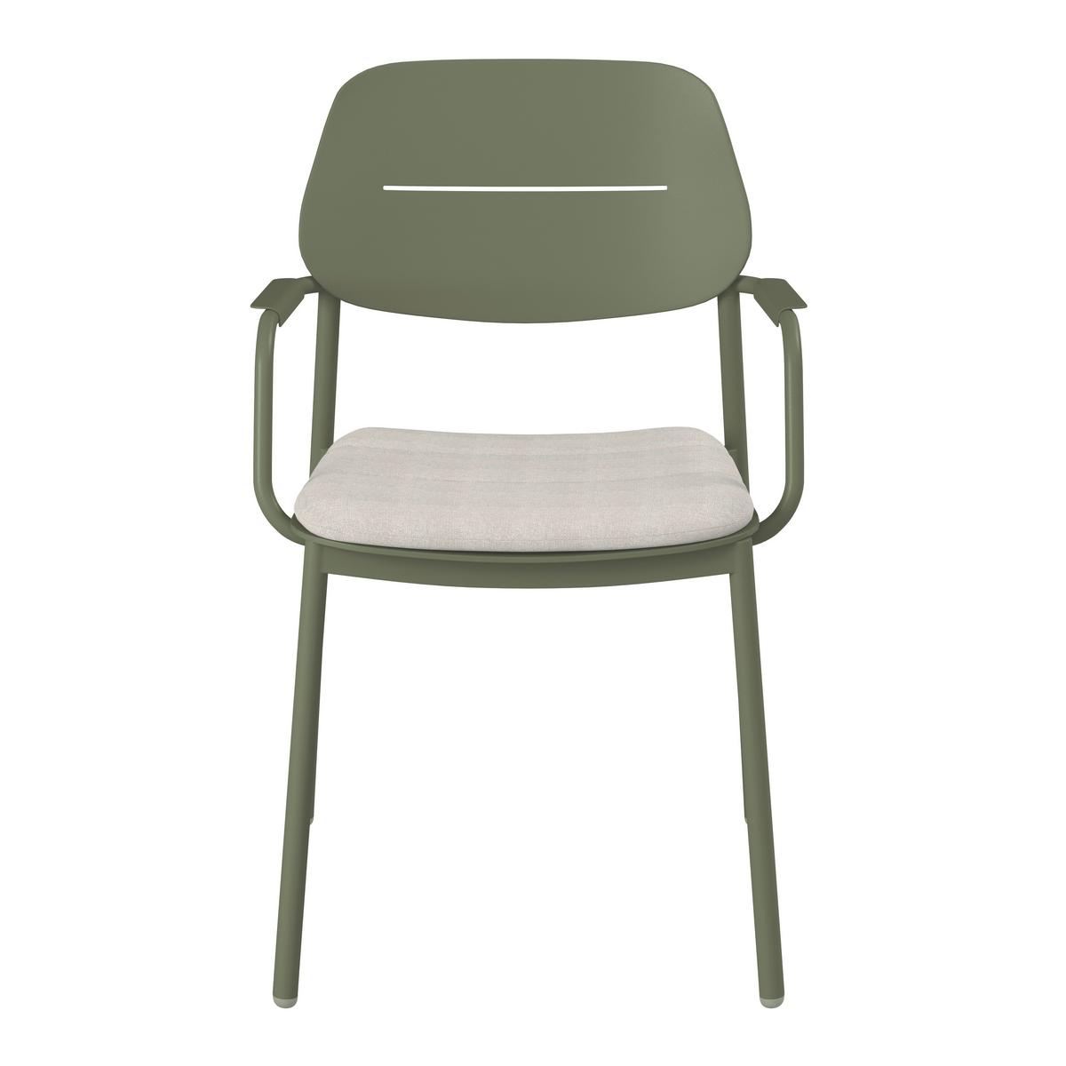 ZAHRADNÍ ŽIDLE VERDE - šalvějově zelená/světle šedá, Moderní, kov/textil (57/85/57cm) - Modern Living