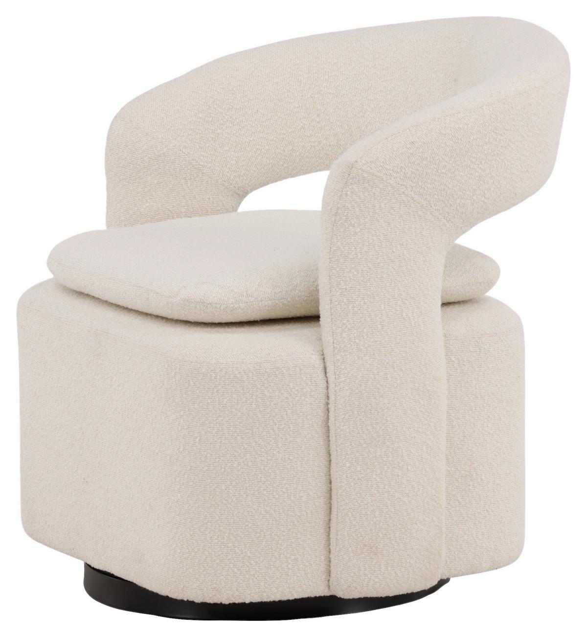 Sessel Laurel - Weiß, Design, Textil/Metall (69/75/72cm) - Livetastic
