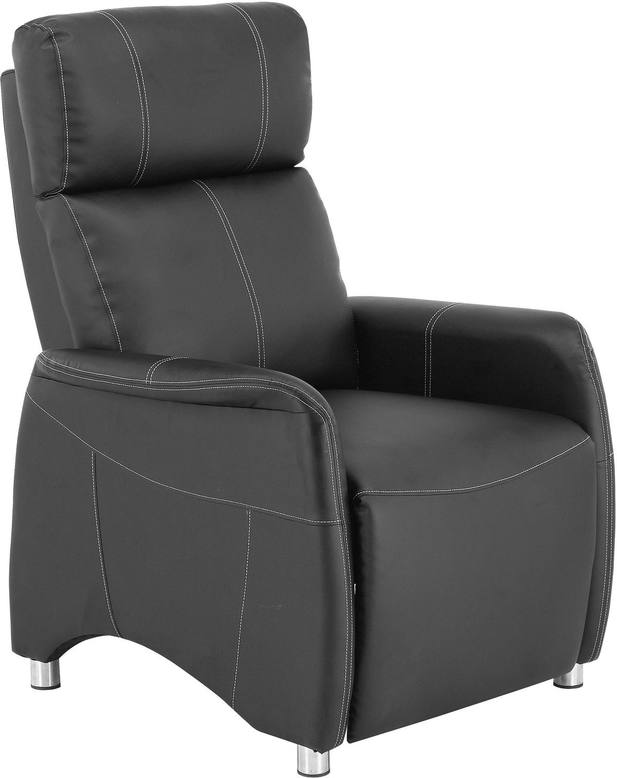 Tv-fotel Spirit - fekete, Modern, textil/fa (78/113,5/90cm) - Luca Bessoni