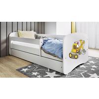 Kinder-/Juniorbett Babydreams Inkl. Matratze 80x160 - Birkefarben/Weiß, MODERN, Holz/Holzwerkstoff (80/160cm) - MID.YOU