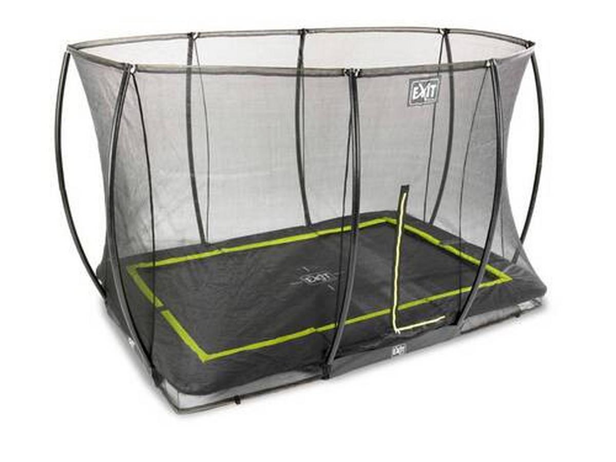 Trampolin 305x214 cm Mit Sicherheitsnetz - Schwarz, KONVENTIONELL, Kunststoff/Metall (305/203/214cm) - EXIT Toys