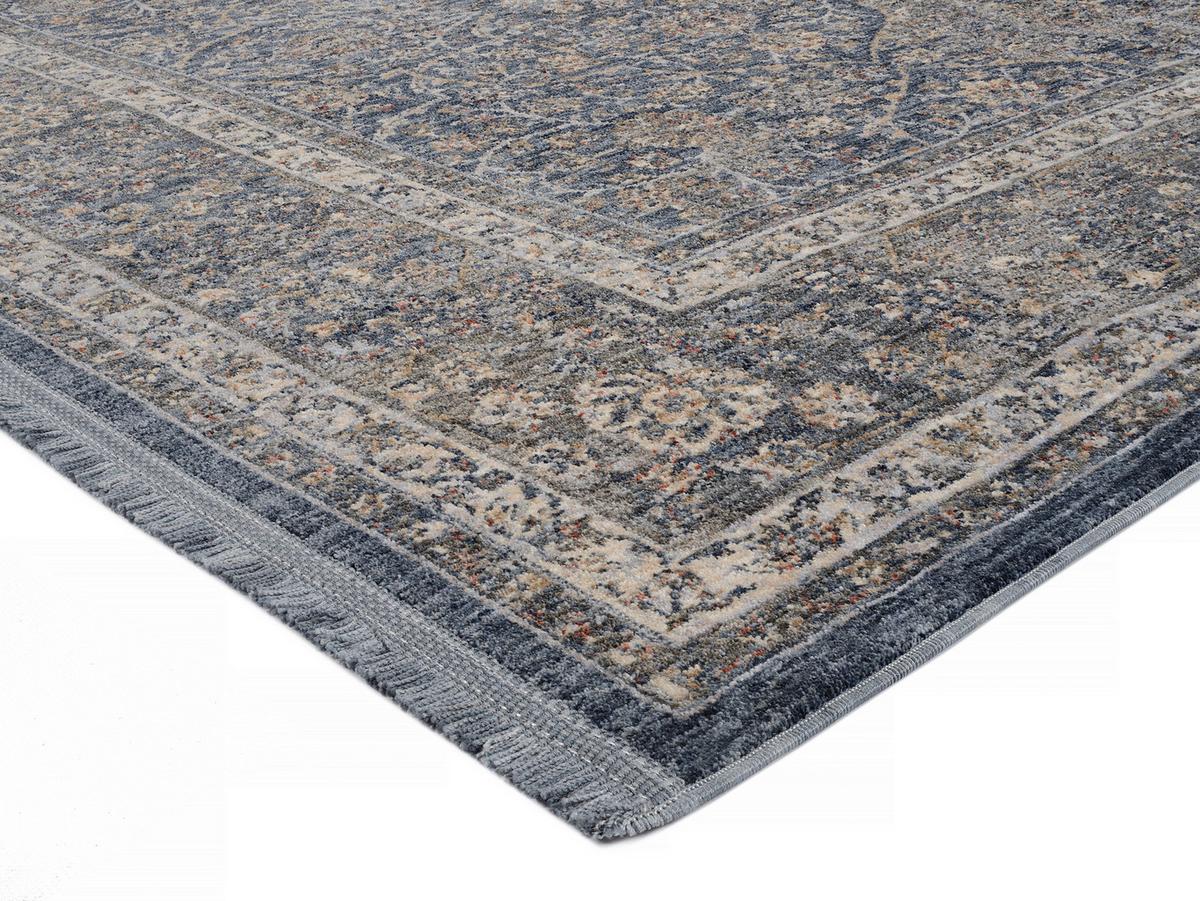 Webteppich Blau Tours 140x200 cm - Blau, Design, Textil (140/200cm) - Novel