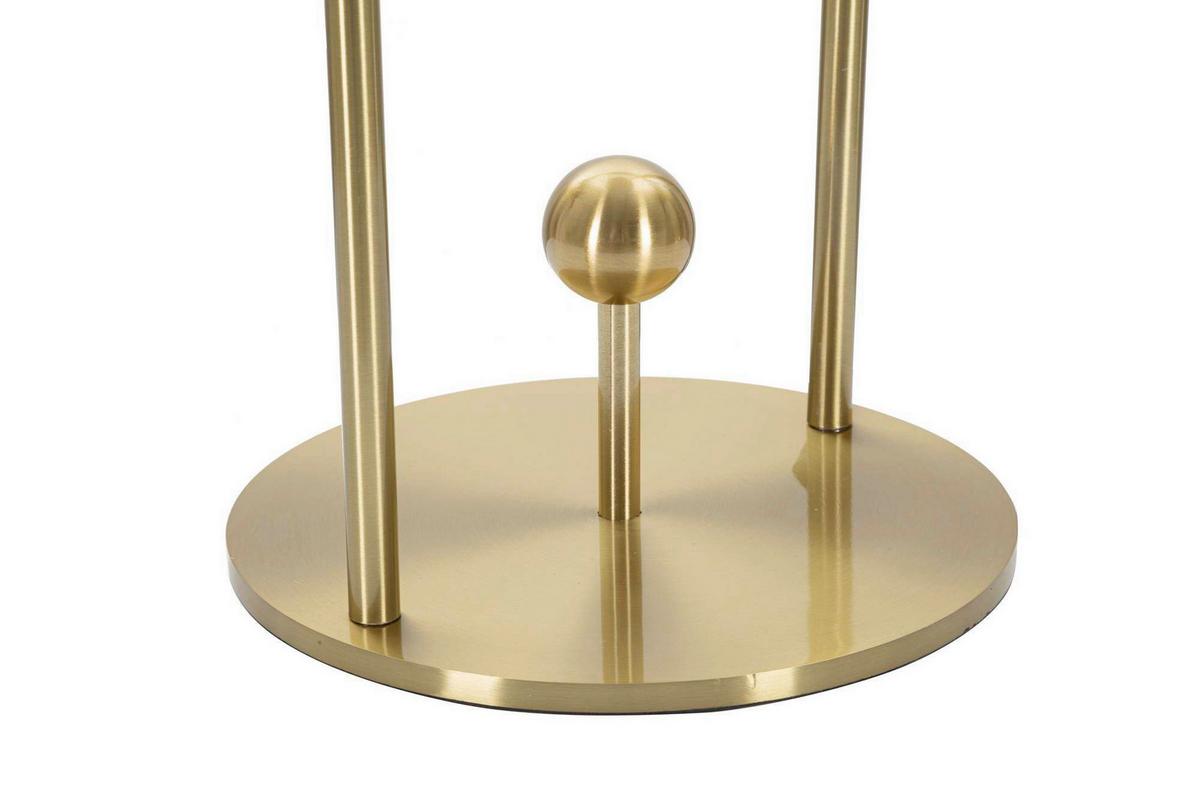 Tischleuchte Glamy Arc A Weiß, Goldfarben B: 18 cm - Goldfarben/Weiß, Basics, Glas/Metall (18/40/18cm)