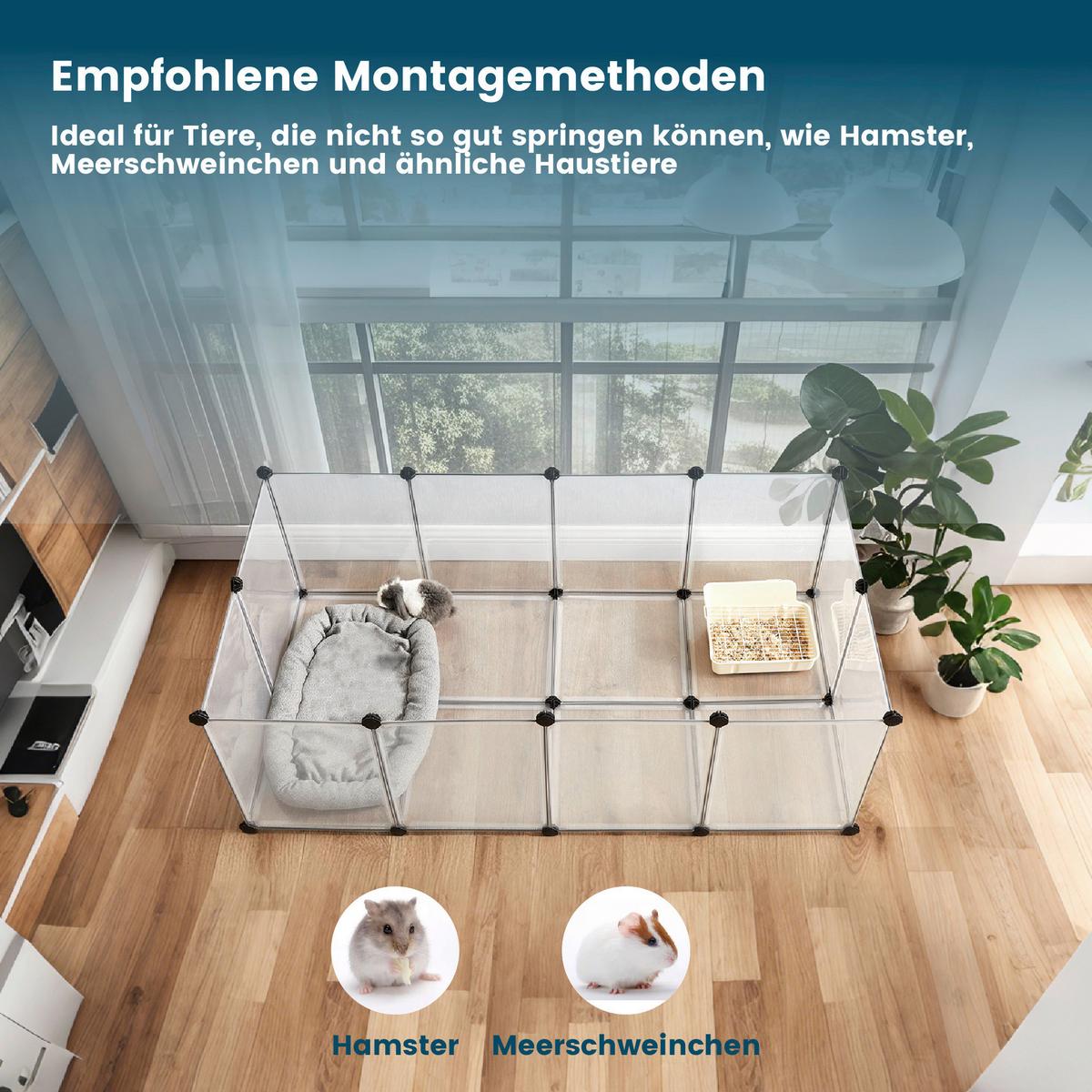 Heimtiergehege Weiß B: 143 Cm - Weiß, Basics, Kunststoff (143/73/46cm)