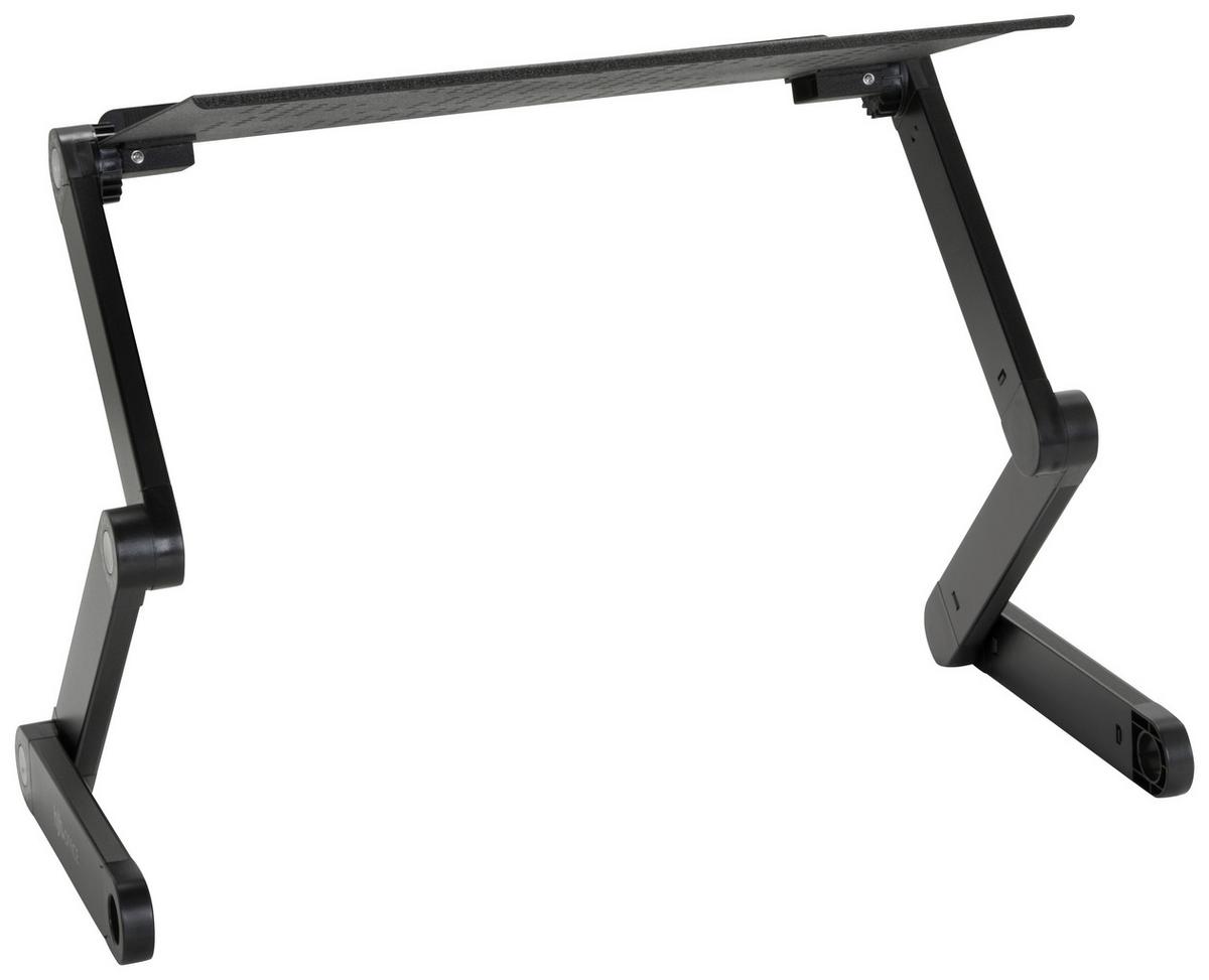 Schreibtischaufsatz Schwarz höhenverstellbar - Schwarz, Basics, Metall (52,5/4-39,5/25,5cm) - MID.YOU