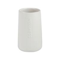 Pohár na zubné kefky EDNA - biela, Modern, plast/keramika (8,5/14,2cm) - Mömax