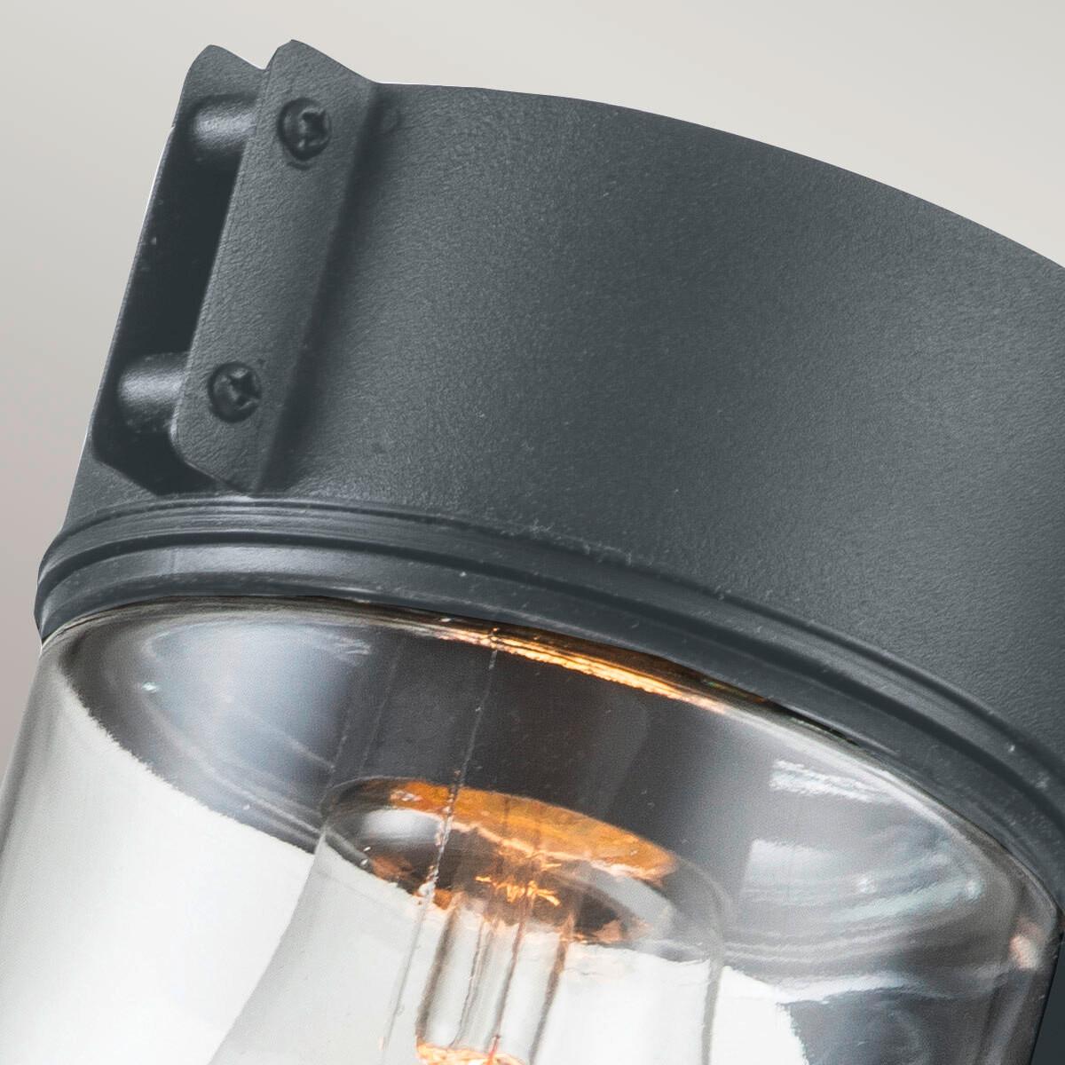 Außenwandleuchte Portofino - Grau, Design, Glas/Metall (19,7/10/24,7cm) - Elstead Lighting