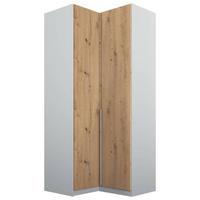 Eckschrank 100 cm Alabama Extra Hellgrau - Hellgrau/Eiche Artisan, MODERN, Holzwerkstoff (100/229/102cm)