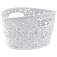 Kosár Victoria - fehér, műanyag (21/16/29cm)