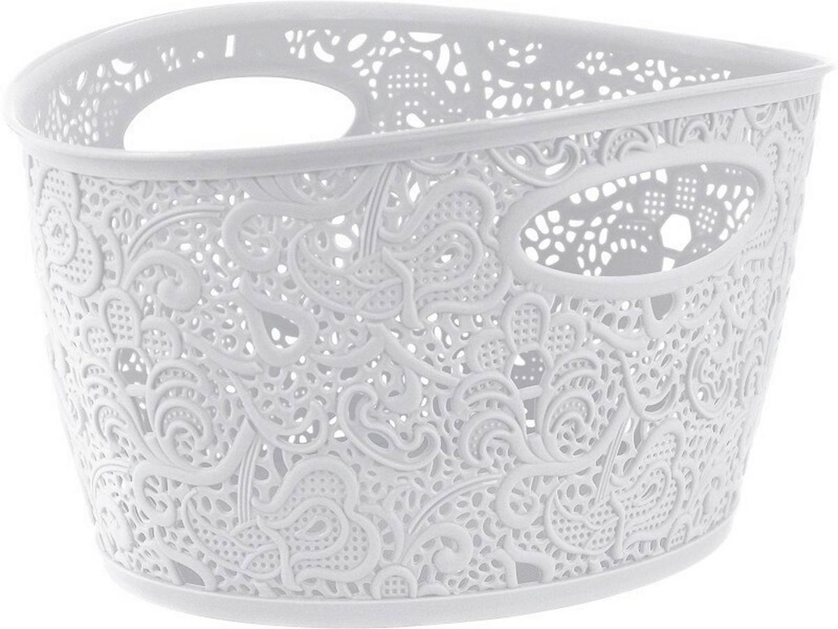 Kosár Victoria - fehér, műanyag (21/16/29cm)