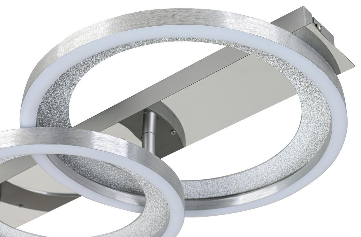 LED-DECKENLEUCHTE CALOGERO - Chromfarben/Silberfarben, Basics, Kunststoff/Metall (46/30,4/8cm) - Luca Bessoni