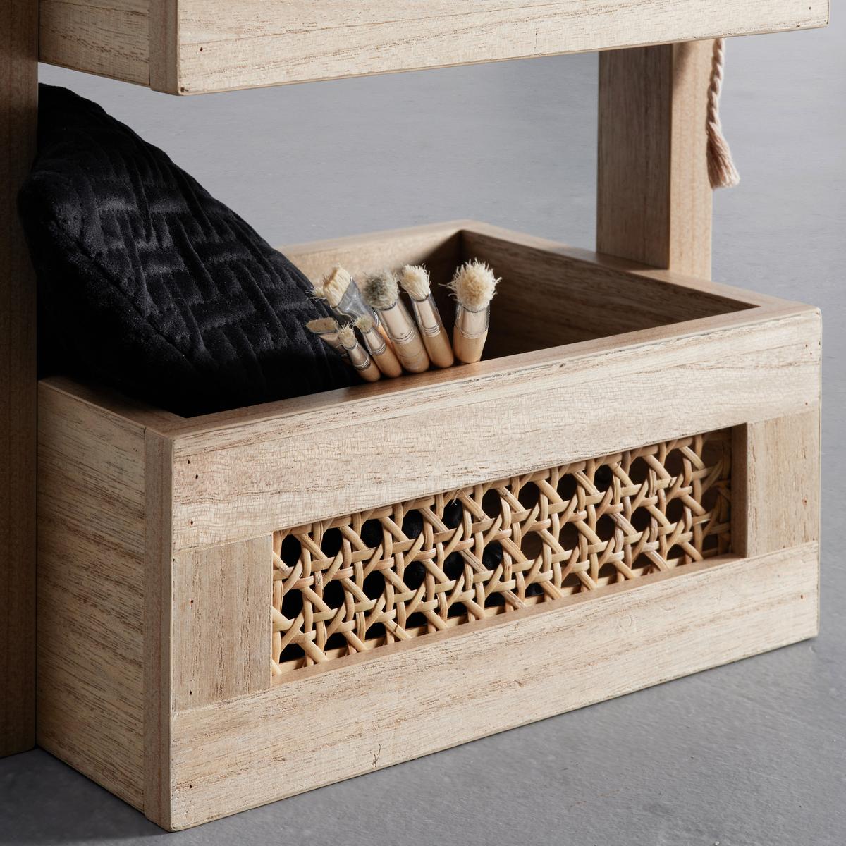 Regál DENIS - prírodná farba, Modern, drevo/kompozitné drevo (26,5/70,5/18cm) - Bessagi Home
