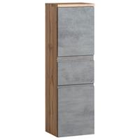 Midischrank Varese B: 40 Cm Hellgrau/eiche Wotan - Eiche Wotan/Hellgrau, MODERN, Holzwerkstoff (40/130/35cm) - Held