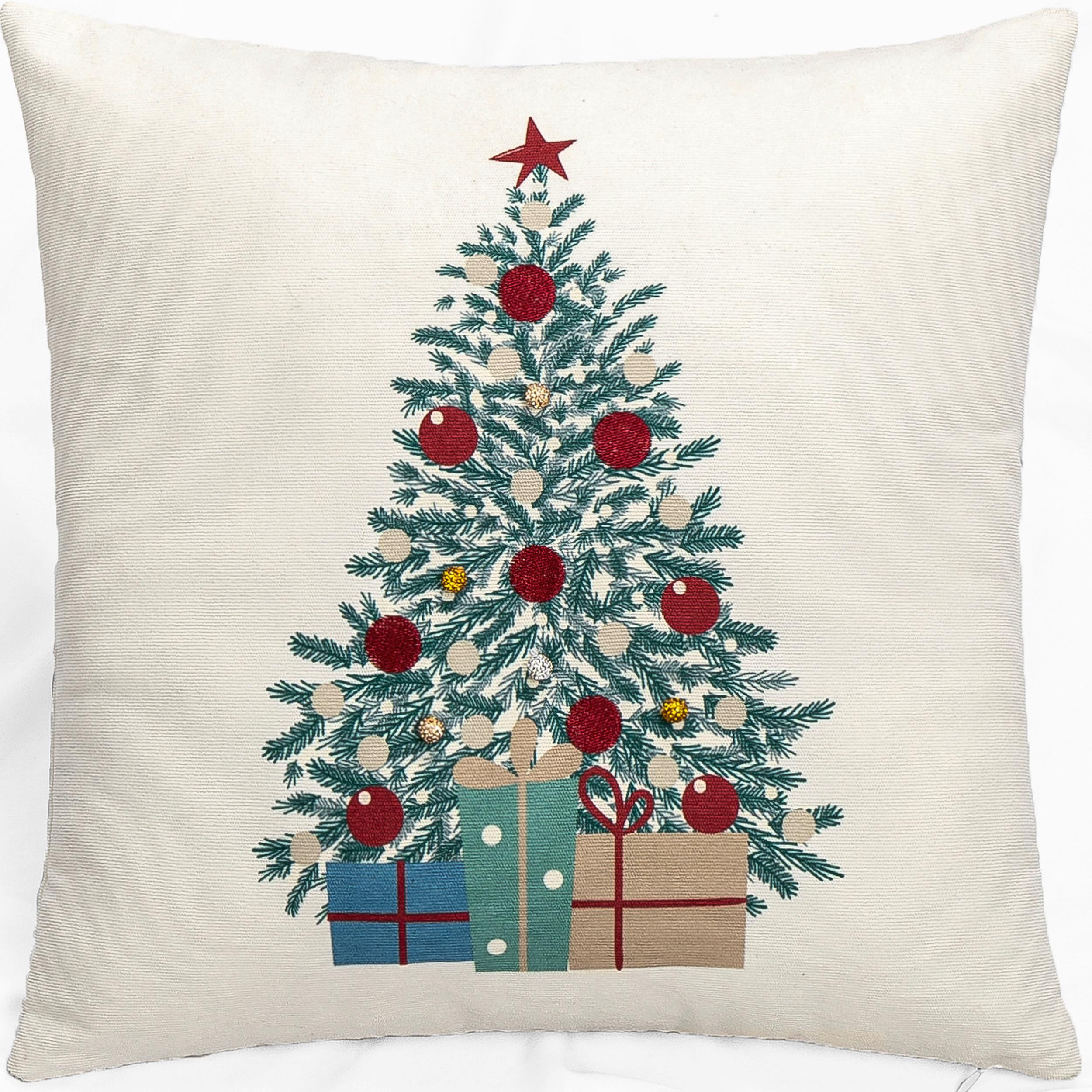 DEKORAČNÝ VANKÚŠ NOEL - sivobiela, textil (45/45cm) - Mömax