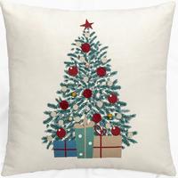 DEKORAČNÝ VANKÚŠ NOEL - sivobiela, textil (45/45cm) - Mömax
