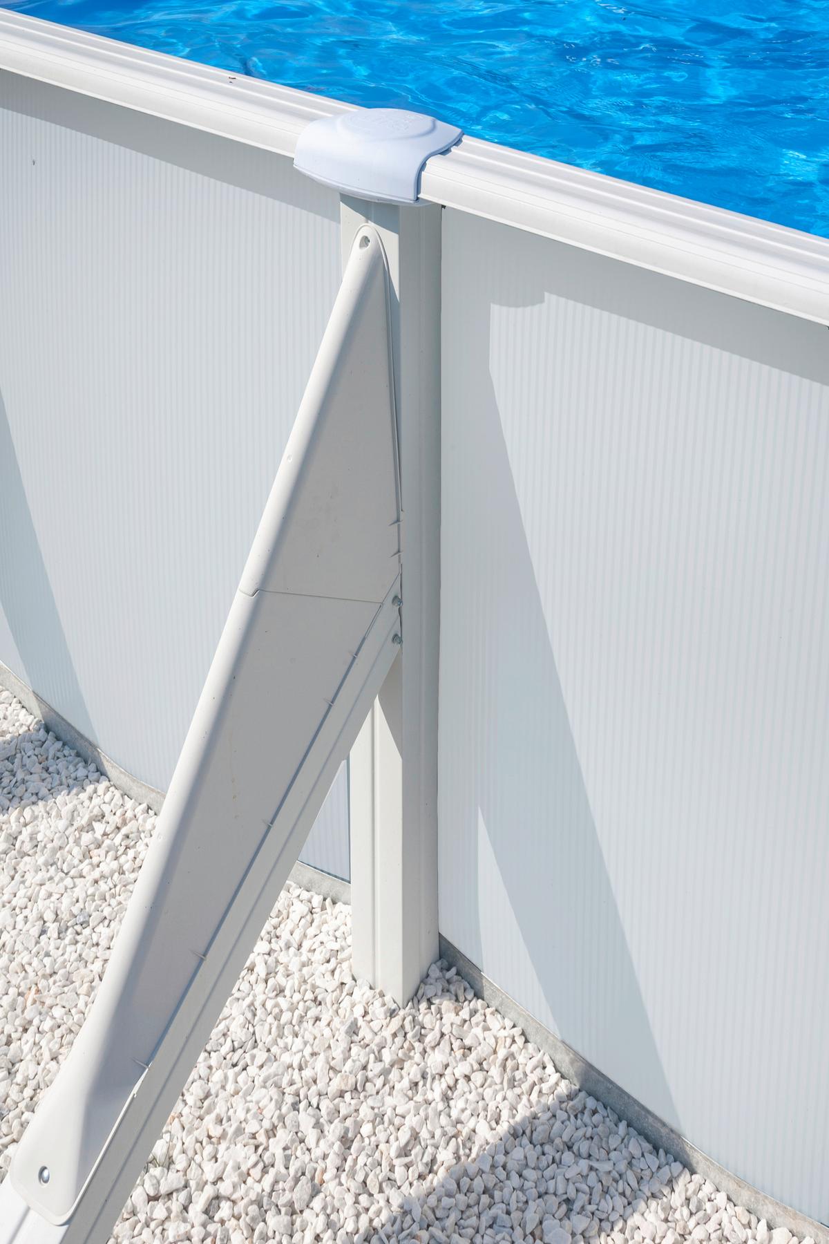 Pool-set Bora Bora - Weiß, KONVENTIONELL, Metall (610/375/120cm) - Gre