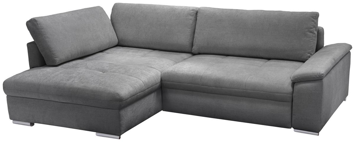 Ecksofa Casa Grande, Grau Schenkel: 178x268 cm - Silberfarben/Hellgrau, Design, Textil (178/268cm) - Livetastic