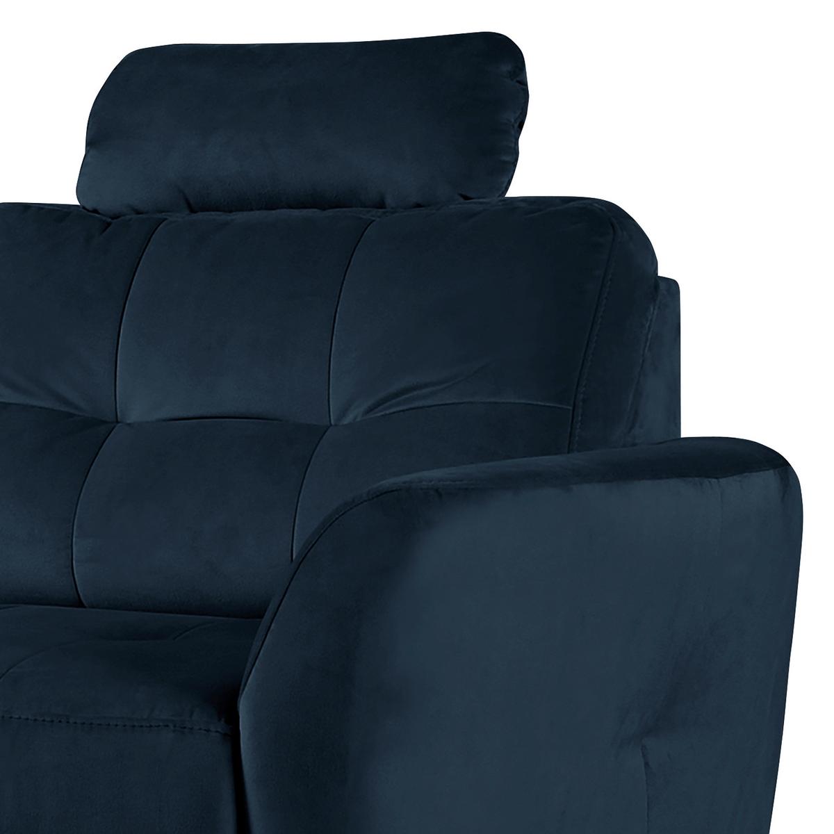 Ecksofa Nordic Dunkelblau S: 168x238 cm - Buchefarben/Dunkelblau, Design, Textil (168/238cm) - Livetastic