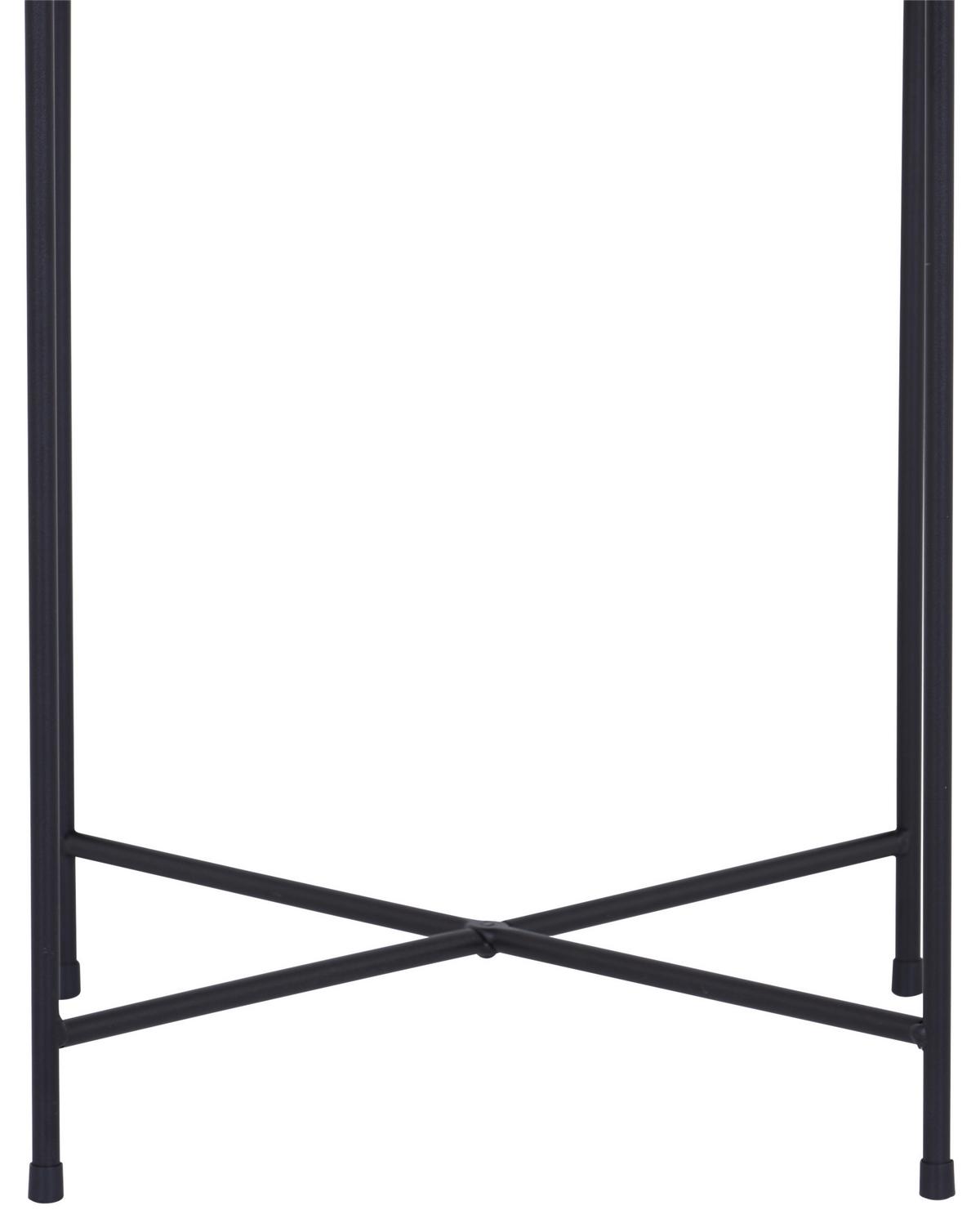 Beistelltisch Milano Schwarz/Weiß - Schwarz/Weiß, Design, Stein/Metall (42/45/42cm) - Livetastic