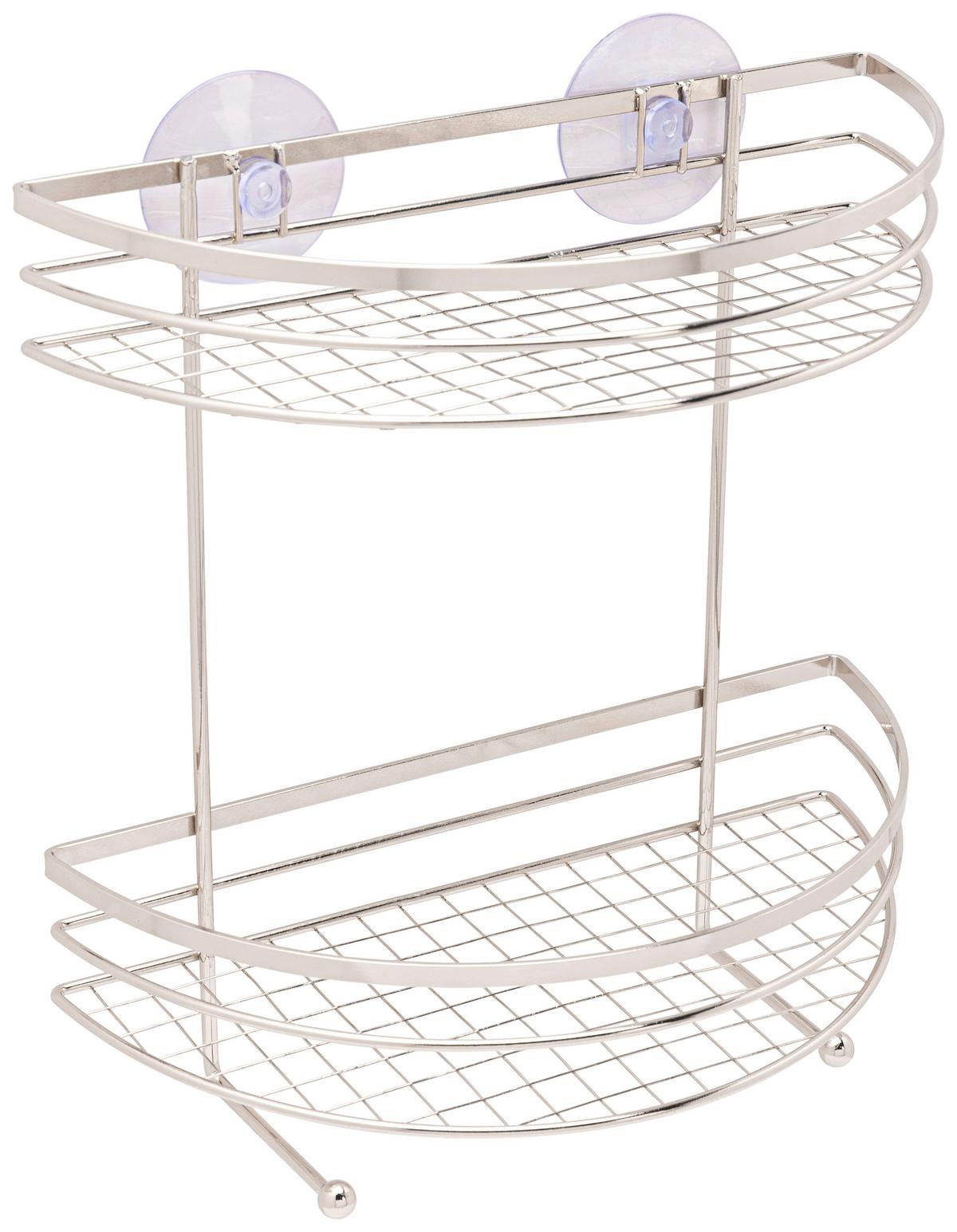 Regál do sprchy NIZZA - barvy chromu, Konvenční, kov (24/12/25cm) - Ondega