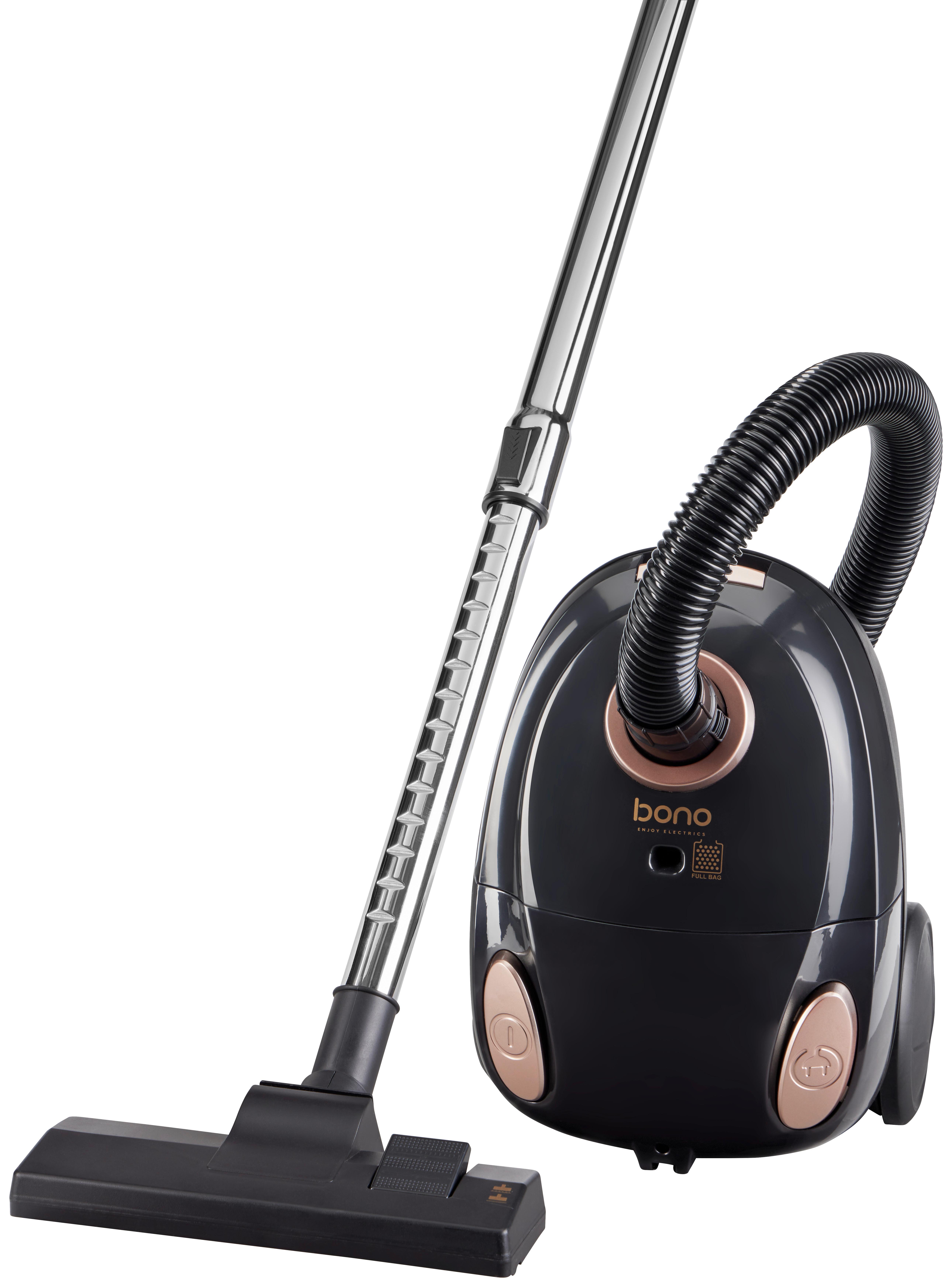Staubsauger mit Beutel inkl. Zubehör 800 W - Roségold/Schwarz, KONVENTIONELL, Kunststoff/Metall (34,5/23,9/25cm) - Bono