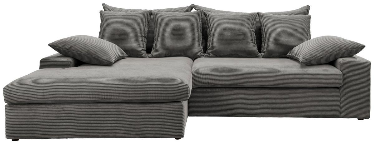 Ecksofa Avellino Grau S: 200/278 Cm - Schwarz/Grau, MODERN, Textil (200/278cm) - Livetastic