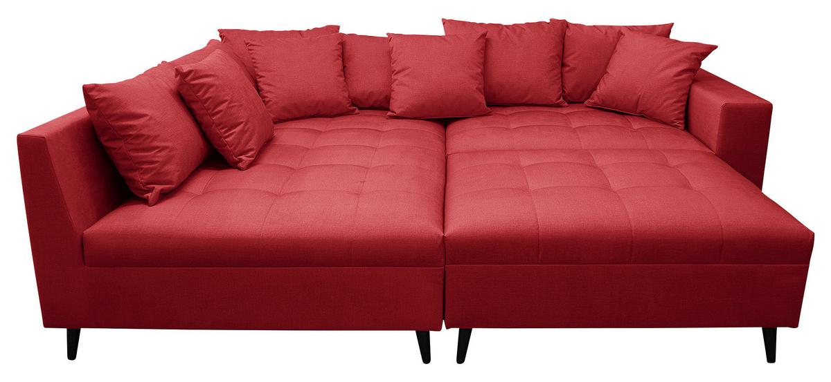 Ecksofa Pruno, Rot S: 174x247 Cm - Rot/Schwarz, Design, Textil (174/247cm) - MID.YOU