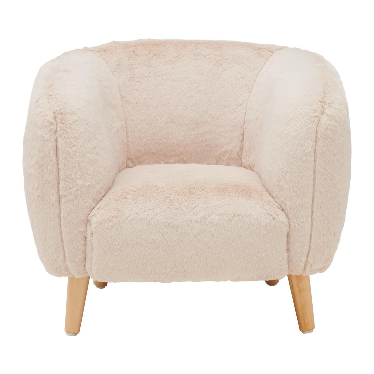 DĚTSKÉ KŘESLO FLUFFY -TREND- - béžová, Moderní, dřevo/kompozitní dřevo (52/44/41cm) - Premium Living