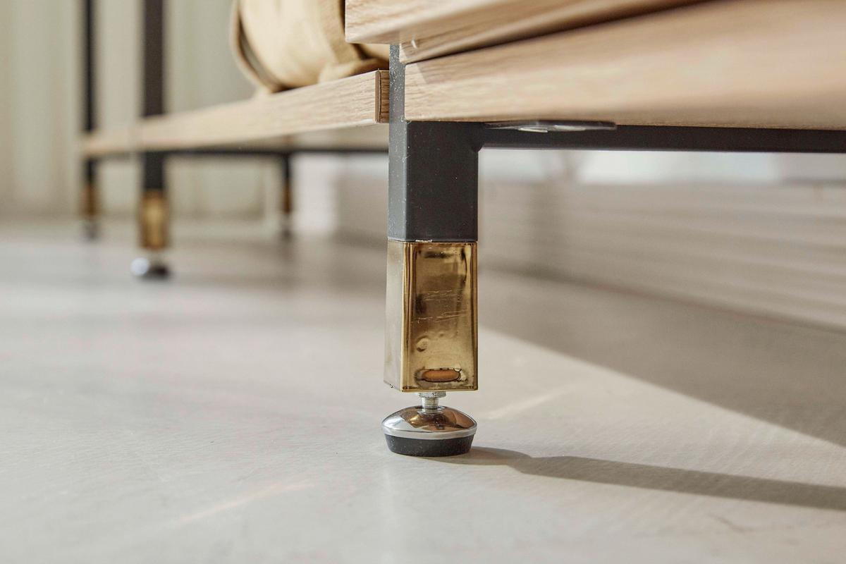 Leiterregal Naturfarben/Schwarz B: 82,5 cm - Schwarz/Naturfarben, Design, Holzwerkstoff/Metall (82,5/210/30cm) - Livetastic