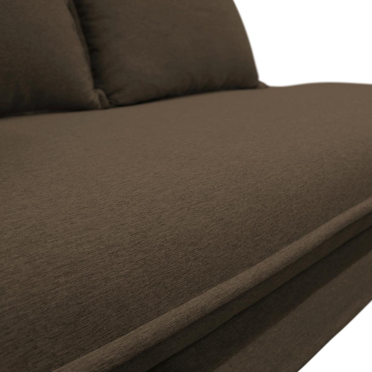 Liege Latte Braun Inkl. Bettkasten Ottomane Links - Silberfarben/Braun, Design, Textil (107/84/99/224cm) - MID.YOU