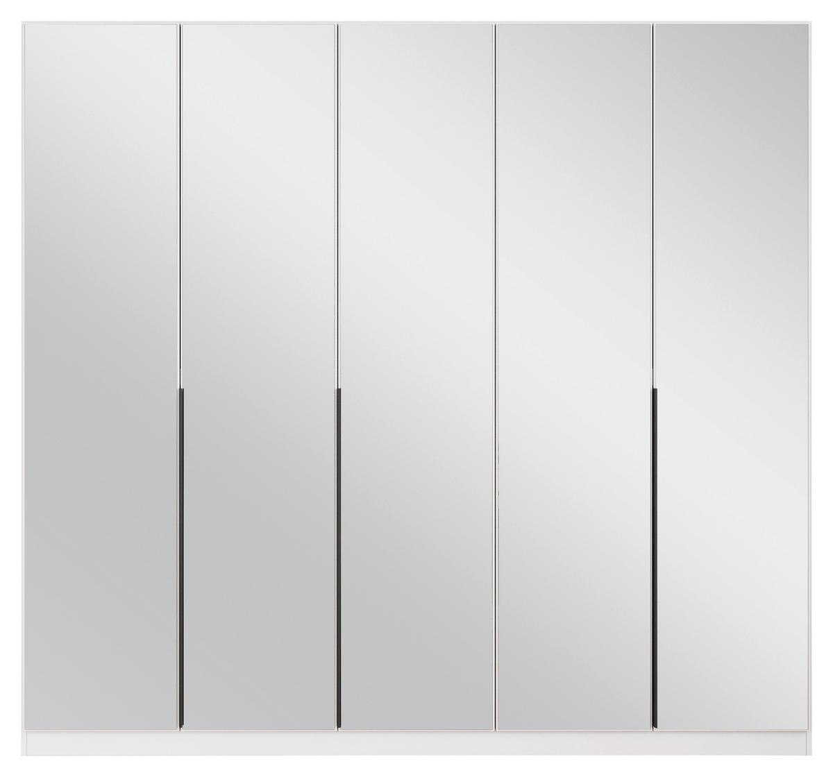 Drehtürenschrank Skyla Weiß/Glas B: 226 cm - Weiß, MODERN, Holzwerkstoff (226/210/54cm) - Rauch Möbel