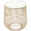 Beistelltisch Beam Weiss Marmor Messing - Messingfarben/Weiß, Trend, Stein/Metall (32/32/35cm) - Kare-Design
