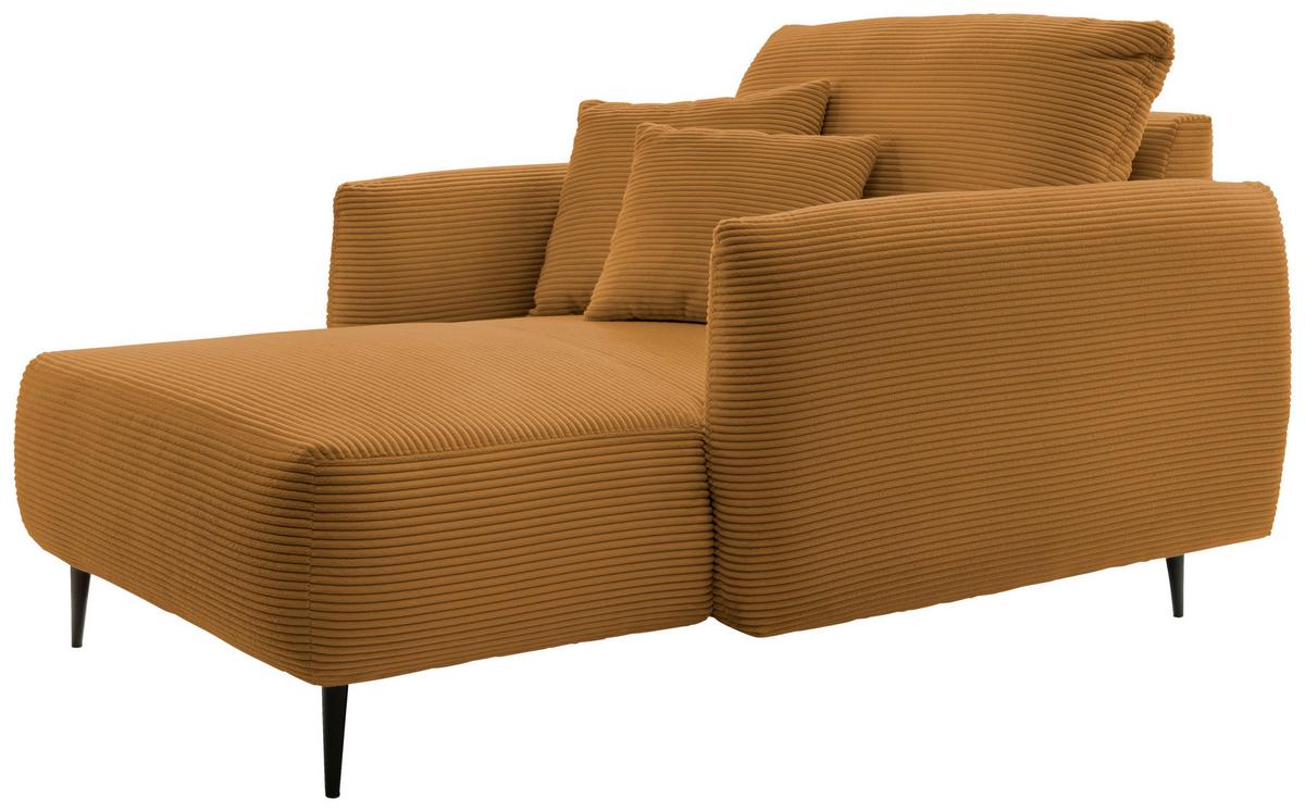 XXL-Sessel Vanilla, Goldfarben B: 112 cm - Goldfarben/Schwarz, Design, Textil (112/95/158cm) - Livetastic