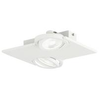 Led-deckenleuchte Brea L: 28 Cm Verstellbare Spotlights - Weiß, KONVENTIONELL, Glas/Metall (28/28/6cm) - Eglo