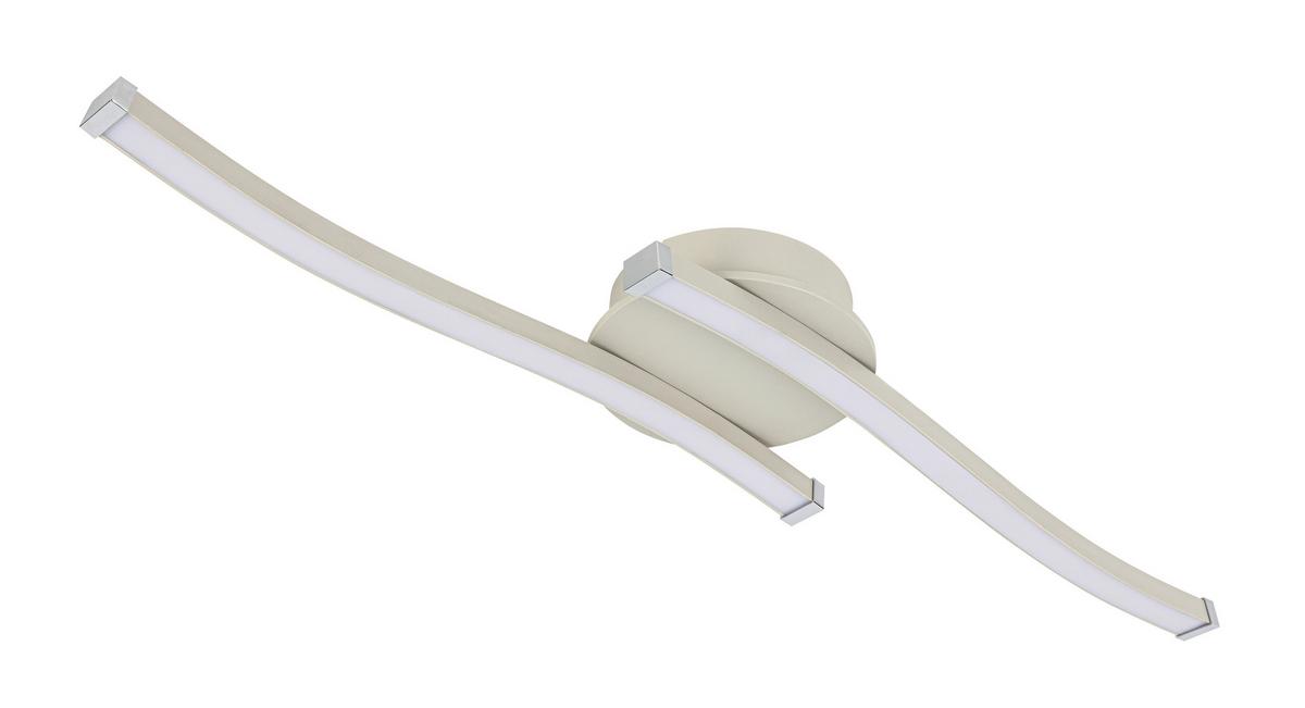 LED-Deckenleuchte Charlie *ph* - Sandfarben/Chromfarben, Basics, Kunststoff/Metall (12/55/6,5cm) - Luca Bessoni