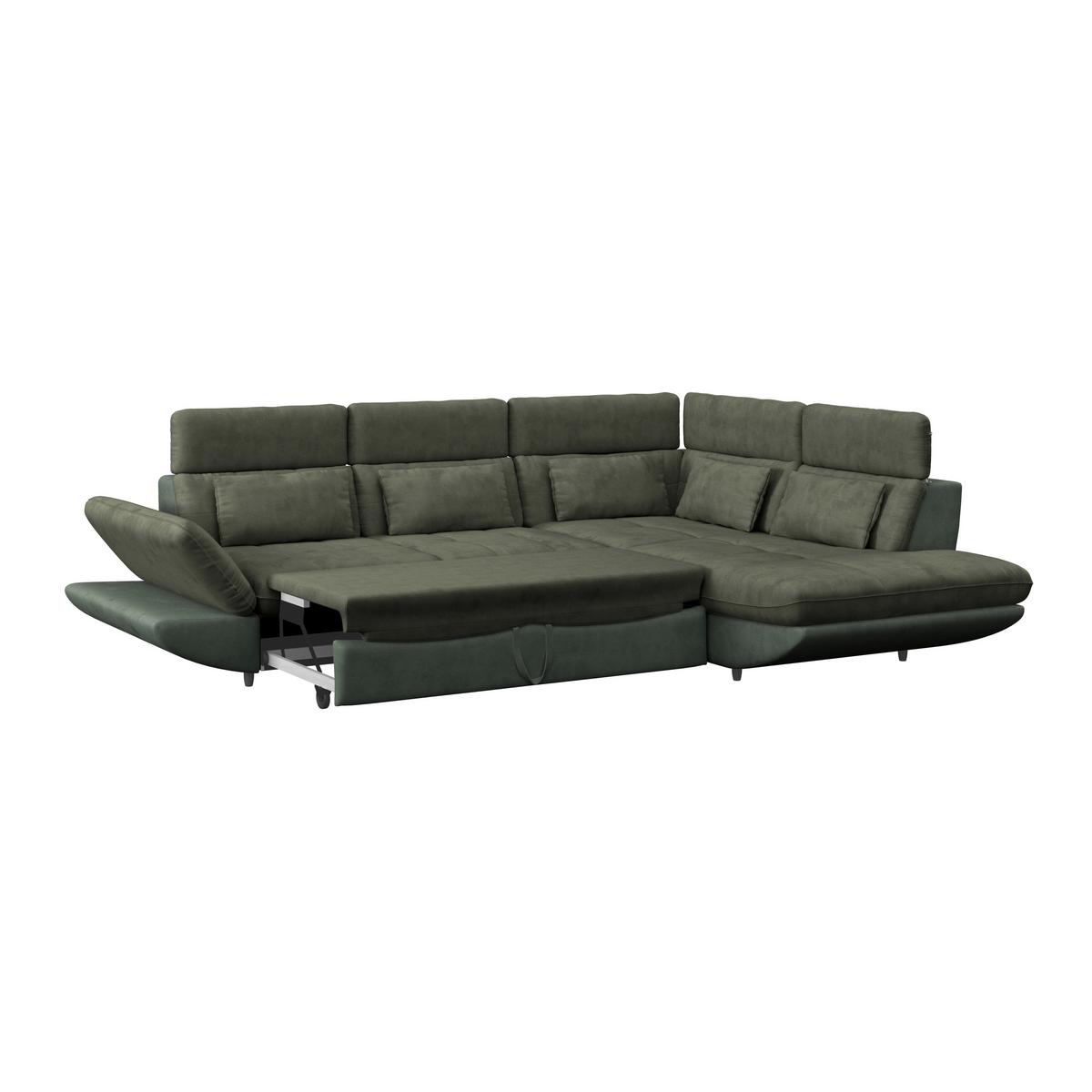 SEDACÍ SOUPRAVA PARK - černá/světle zelená, Moderní, textil/plast (233/311cm) - Luca Bessoni