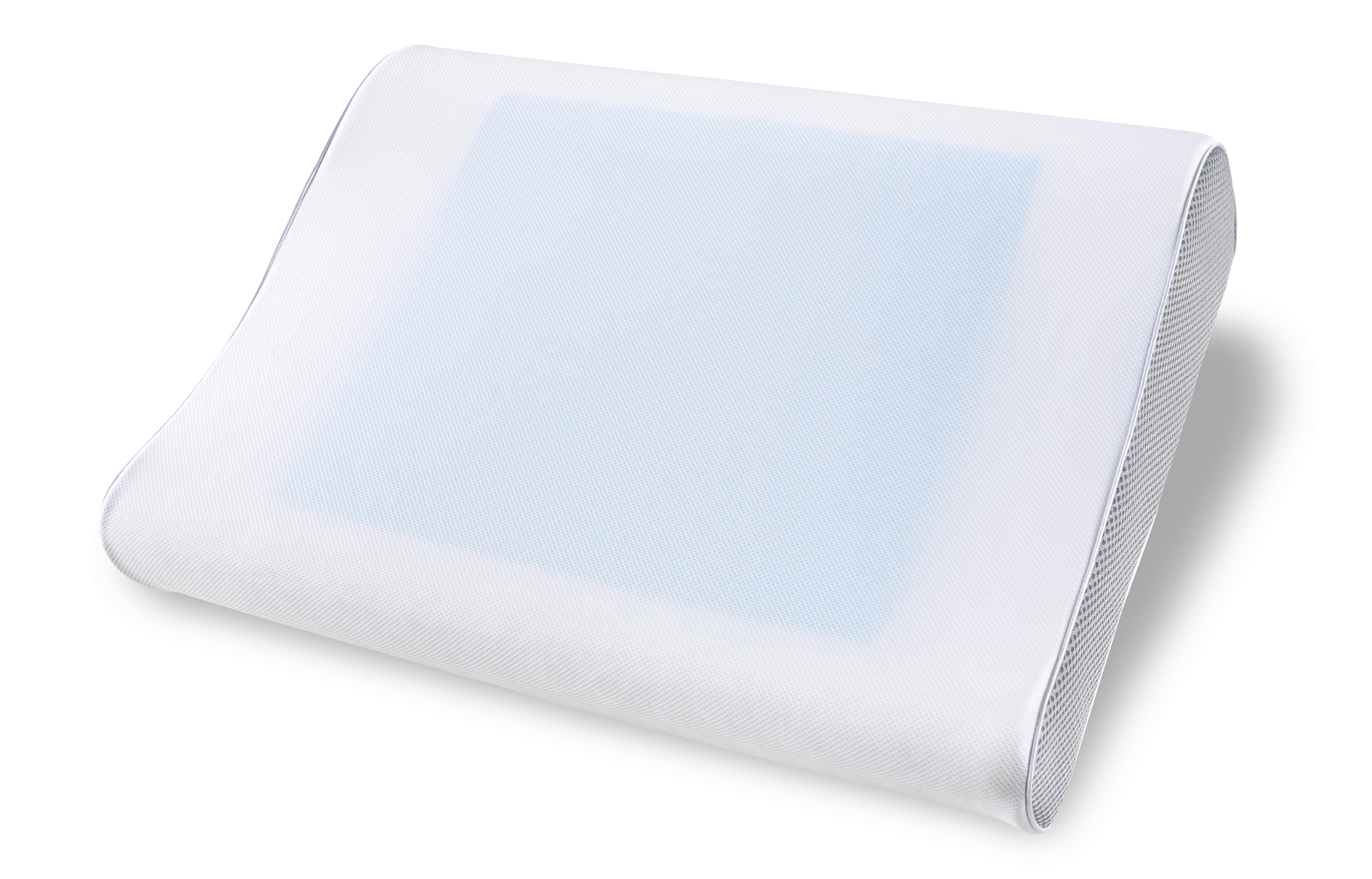 ANATOMICKÝ POLŠTÁŘ GERRY - bílá/modrá, textil (40/60/7cm) - Premium Living