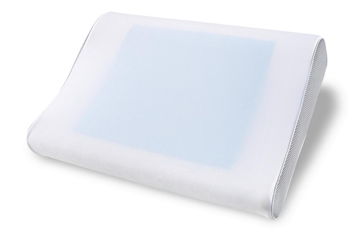 ANATOMICKÝ POLŠTÁŘ GERRY - bílá/modrá, textil (40/60/7cm) - Premium Living