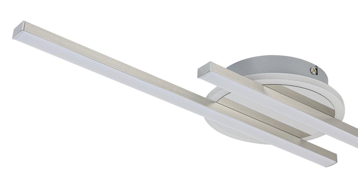 Led-deckenleuchte Cennet - Chromfarben/Alufarben, Basics, Kunststoff/Metall (15/58/5cm) - Luca Bessoni