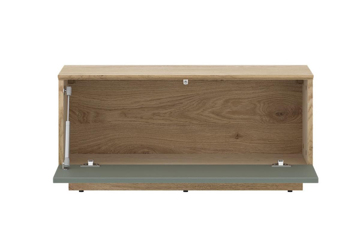 Lowboard Puento Eichefarben/Salbei B: 80cm - Salbeigrün/Eichefarben, Design, Holzwerkstoff (80/37,6/35cm) - Livetastic