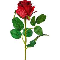 Kunstblume Rose Rot/Grün Höhe: 51 cm, aus Kunststoff - Rot/Grün, KONVENTIONELL, Kunststoff (51cm)