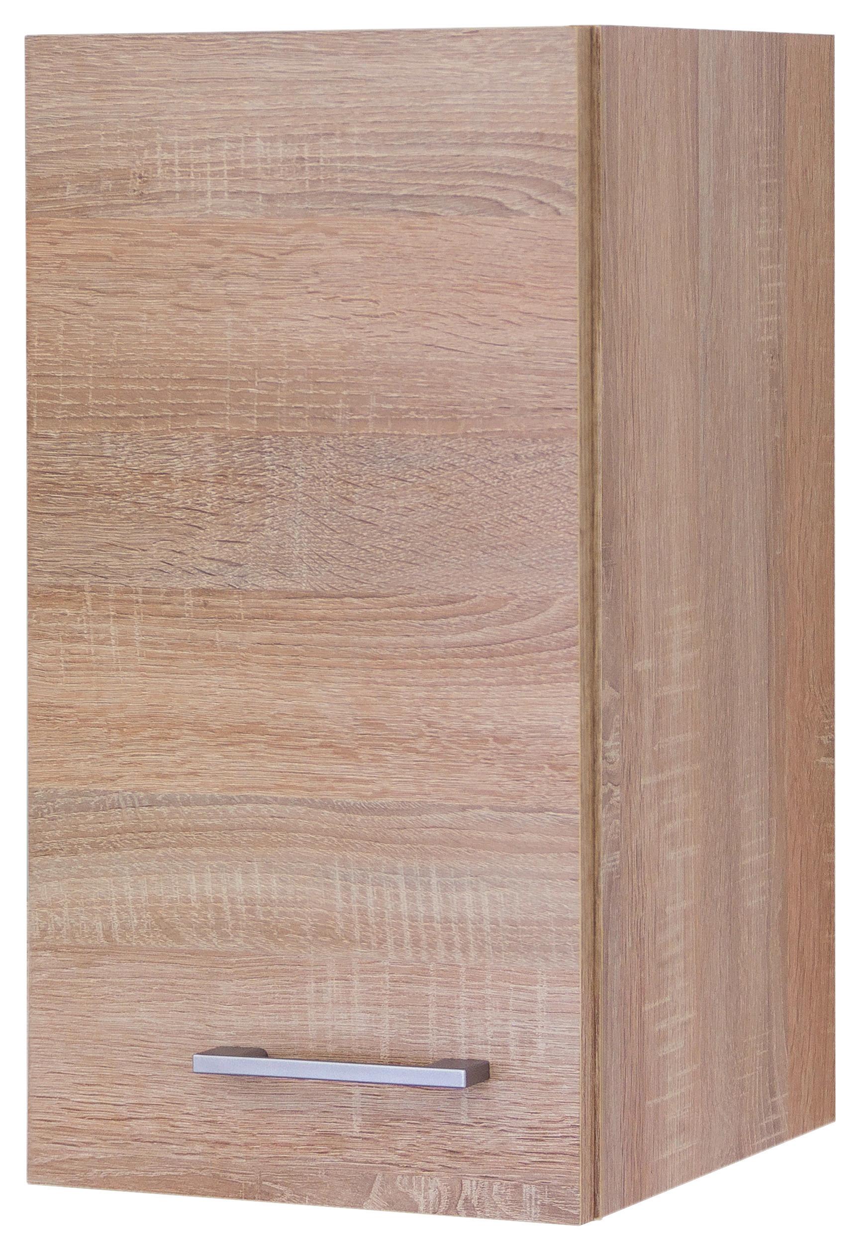 Küchenoberschrank Samoa B: 30 cm Eiche Dekor 1 Drehtür - Weiß/Sonoma Eiche, KONVENTIONELL, Holzwerkstoff (30/54,8/32cm)