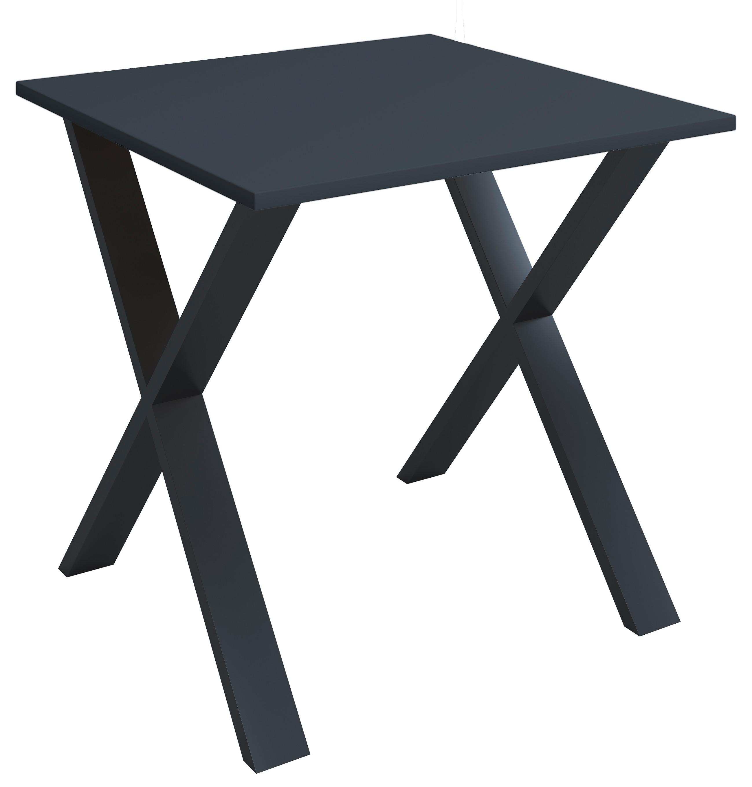 Schreibtisch Lona Anthrazit, Schwarz B: 80 cm