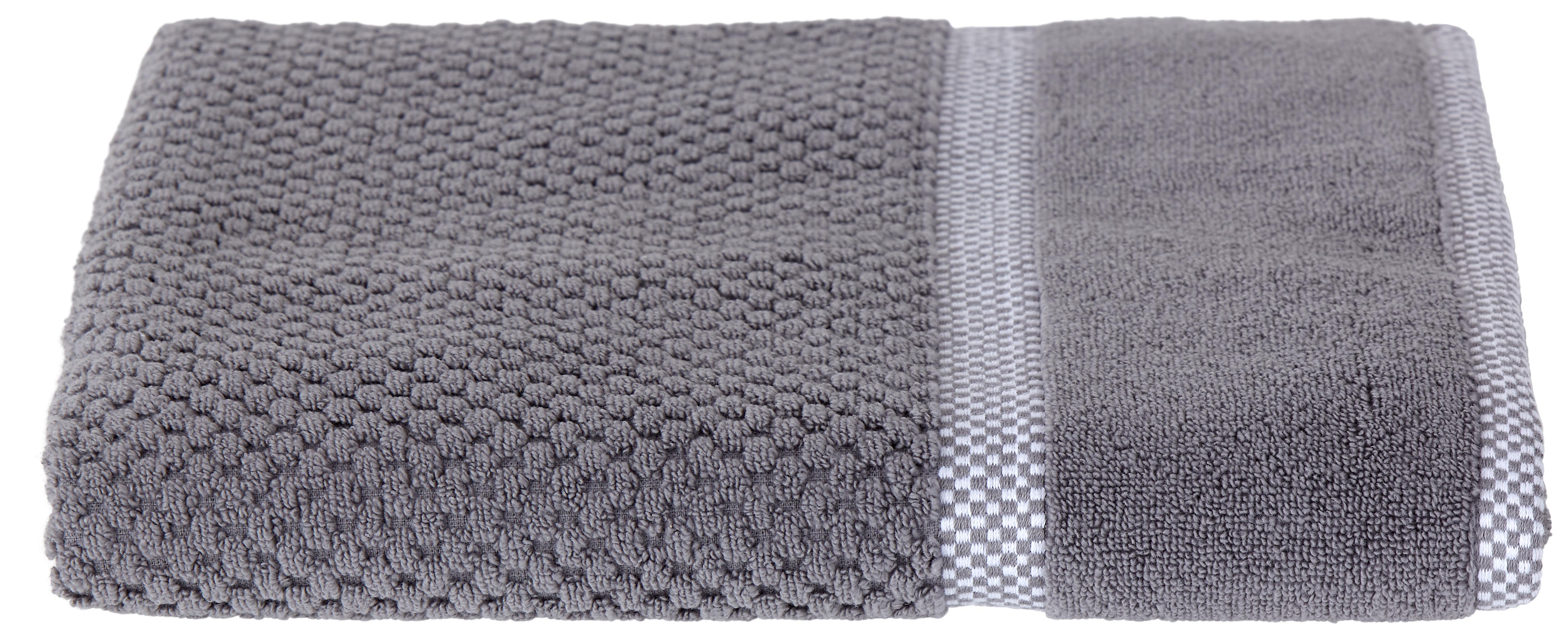 Duschtuch Rocky Baumwolle 500 G/M2 Grau 70x140 cm - Grau, ROMANTIK / LANDHAUS, Textil (70/140cm) - James Wood